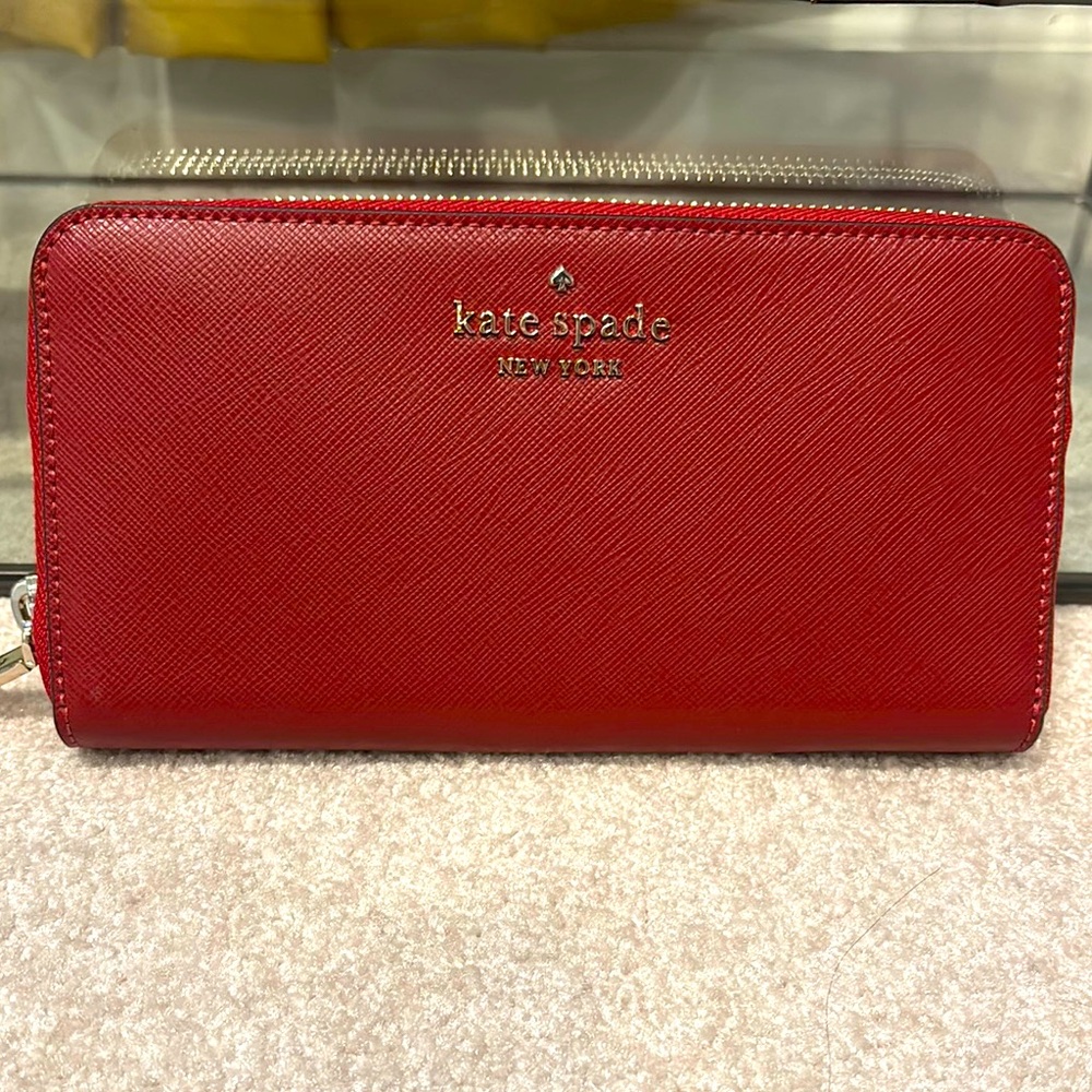 Kate spade wallet burgundy leather NWOT